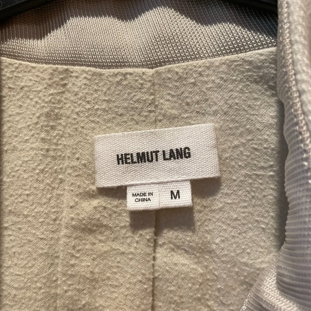 Women's Helmut Lang Long Coat Zip Front Lined Light Green Medium - Picture 2 of 4
